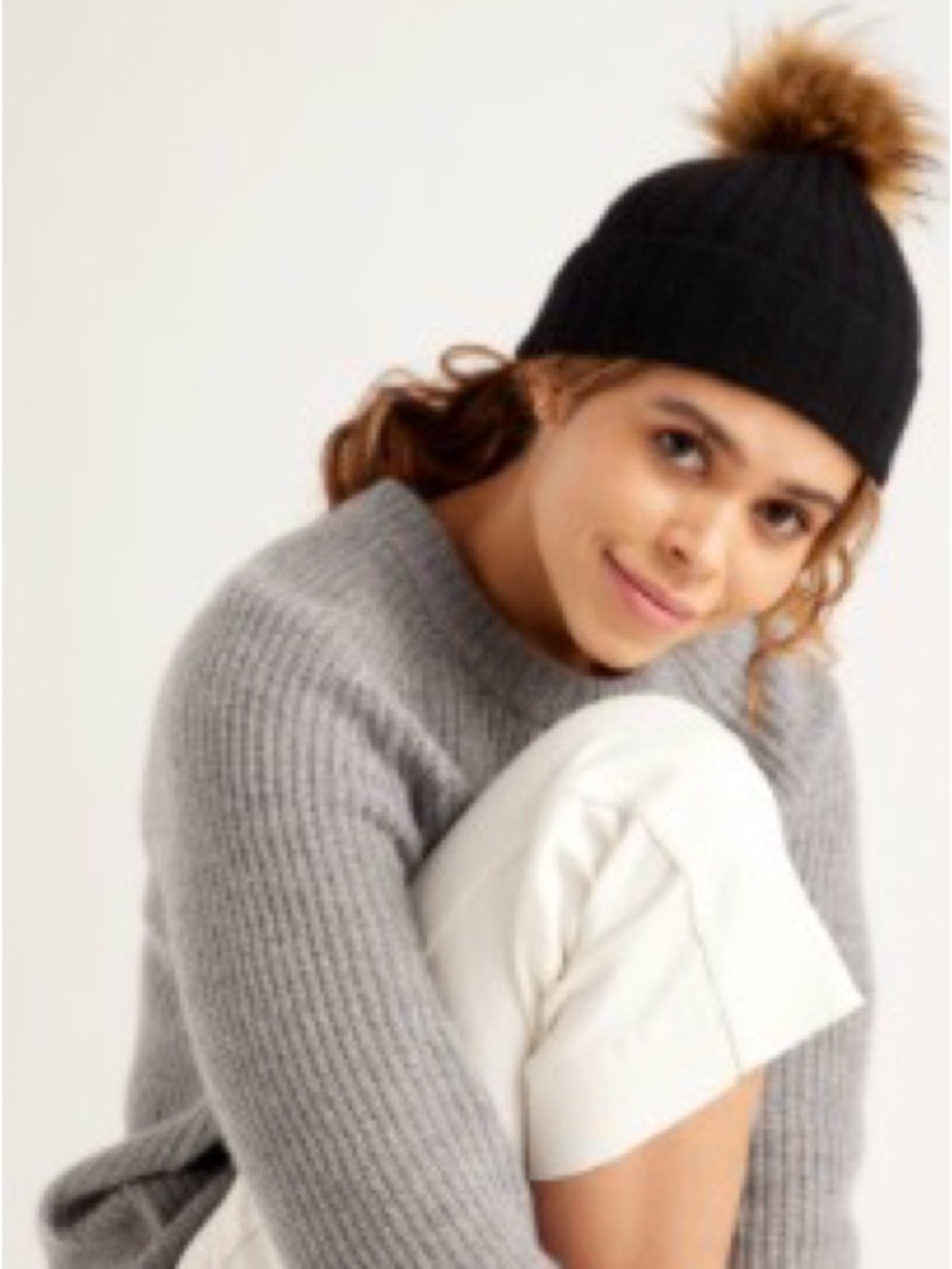 Quince Mongolian Cashmere Pom Pom Beanie